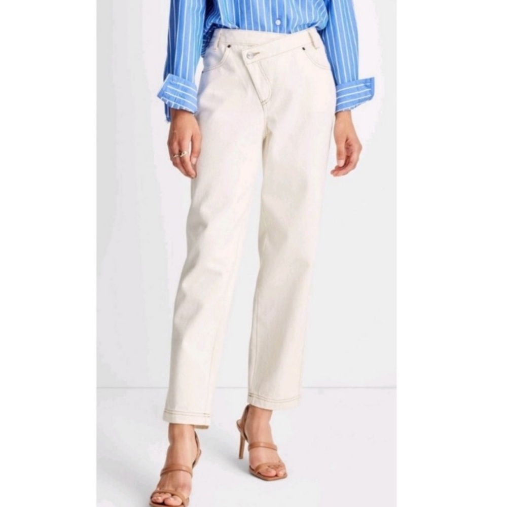 Future Collective Womens Kahlana Barfield Tapered Jeans Mid Rise
